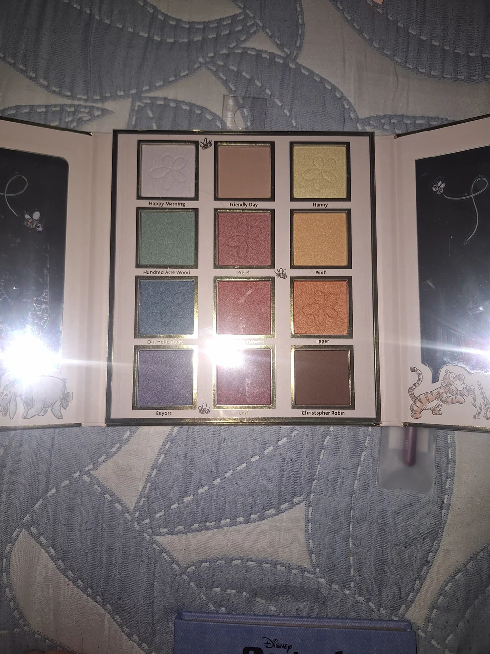 Disney Winnie the Pooh Pink Floral Eyeshadow Palette With Brush